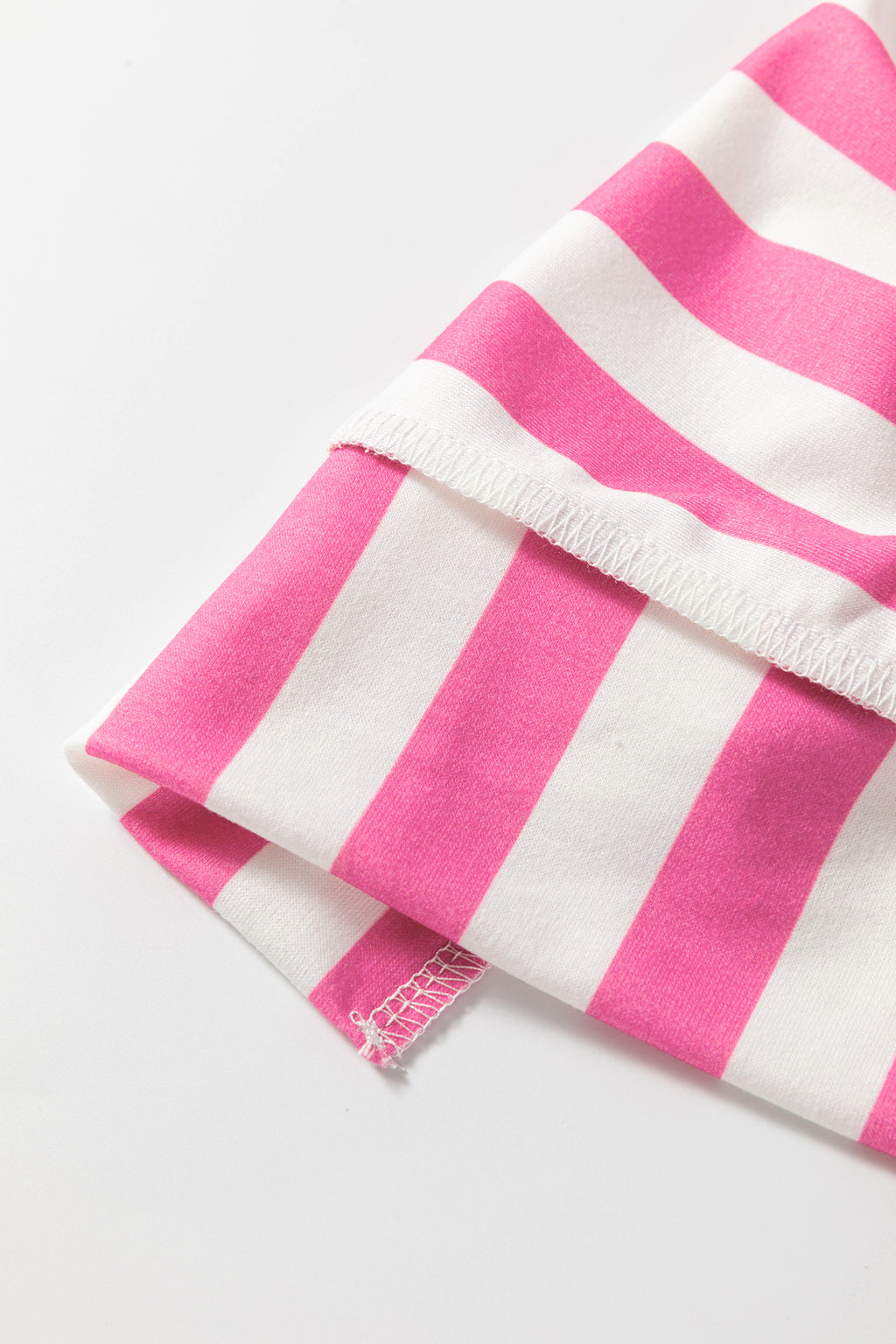 Stripe Exposed Seam Contrast Patchwork Oversized Top