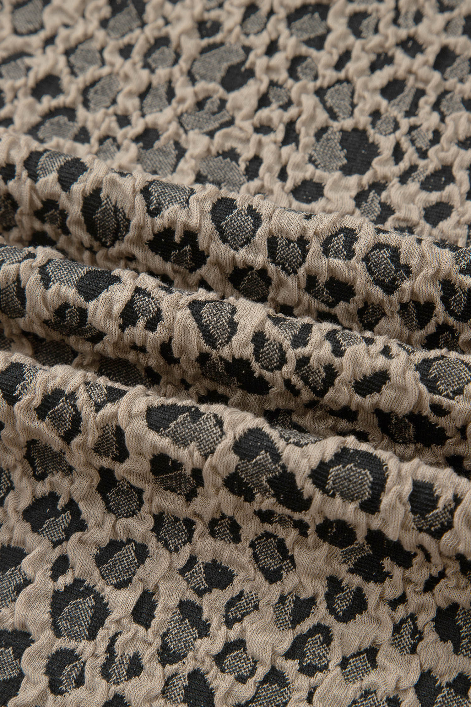 Women's Khaki Leopard Textured Sleeveless Mini Dress with Pockets at LivelyLooks