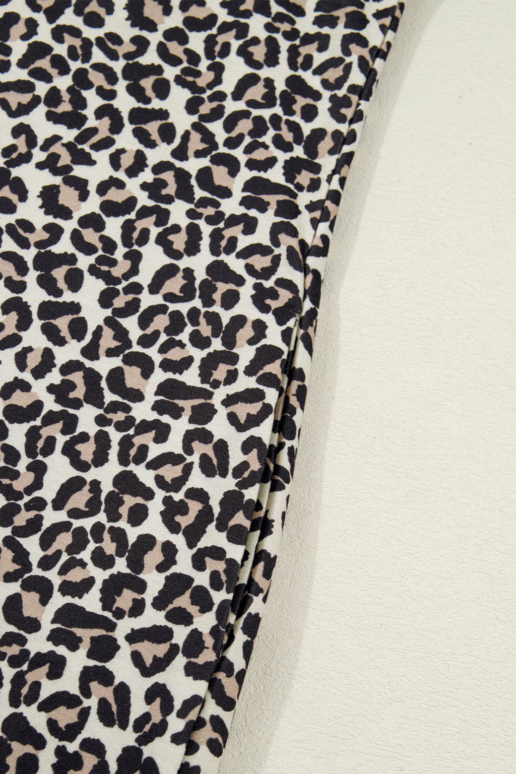 Women's Khaki Leopard Print Zip Neck Patchwork Mini Dress at LivelyLooks