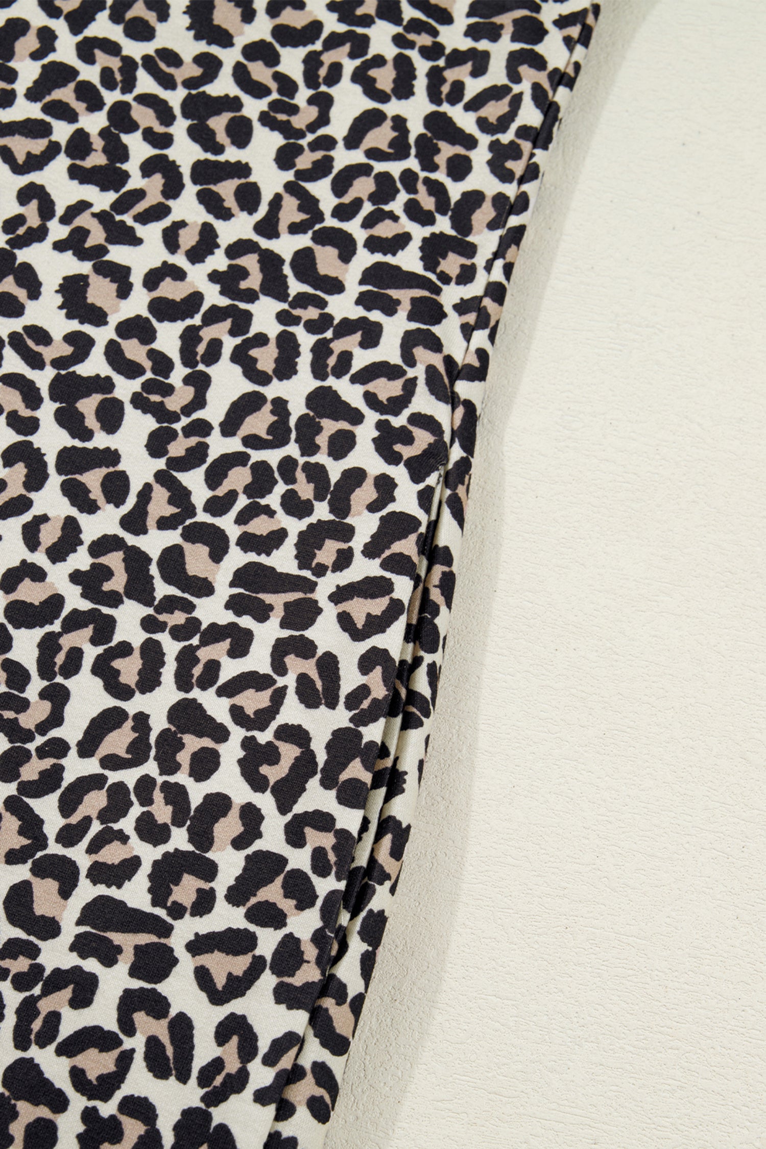 Women's Khaki Leopard Print Zip Neck Patchwork Mini Dress at LivelyLooks