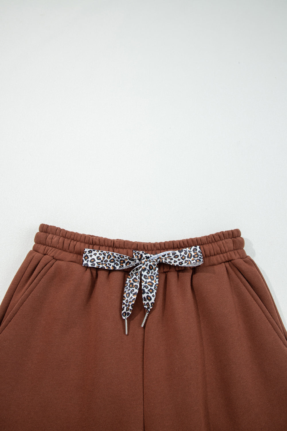 LivelyLooks Women's Fleece Lined Leopard Drawstring High Waist Trousers S-XL women's fashion