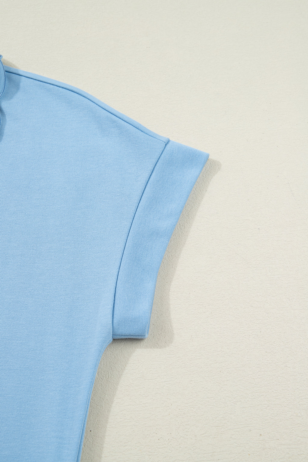 Women's Polo Collar Snap Button Scallop Hem Mini Dress | Beau Blue & Sea Green | UK 8-22 at LivelyLooks