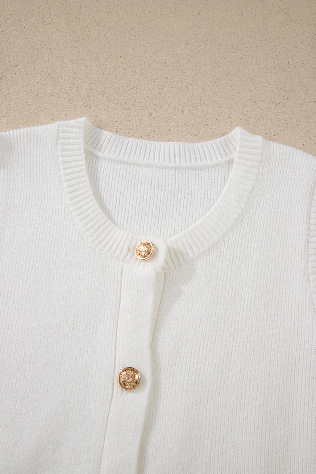 White Yellow Sleeveless Knit Button Sweater Vest Pockets S-XL