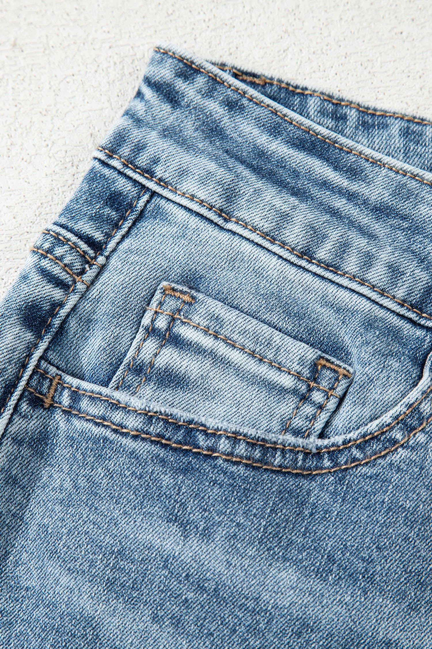 Myosotis Raw Hem Ripped Knee Fit Flare Jeans Women UK 4-16