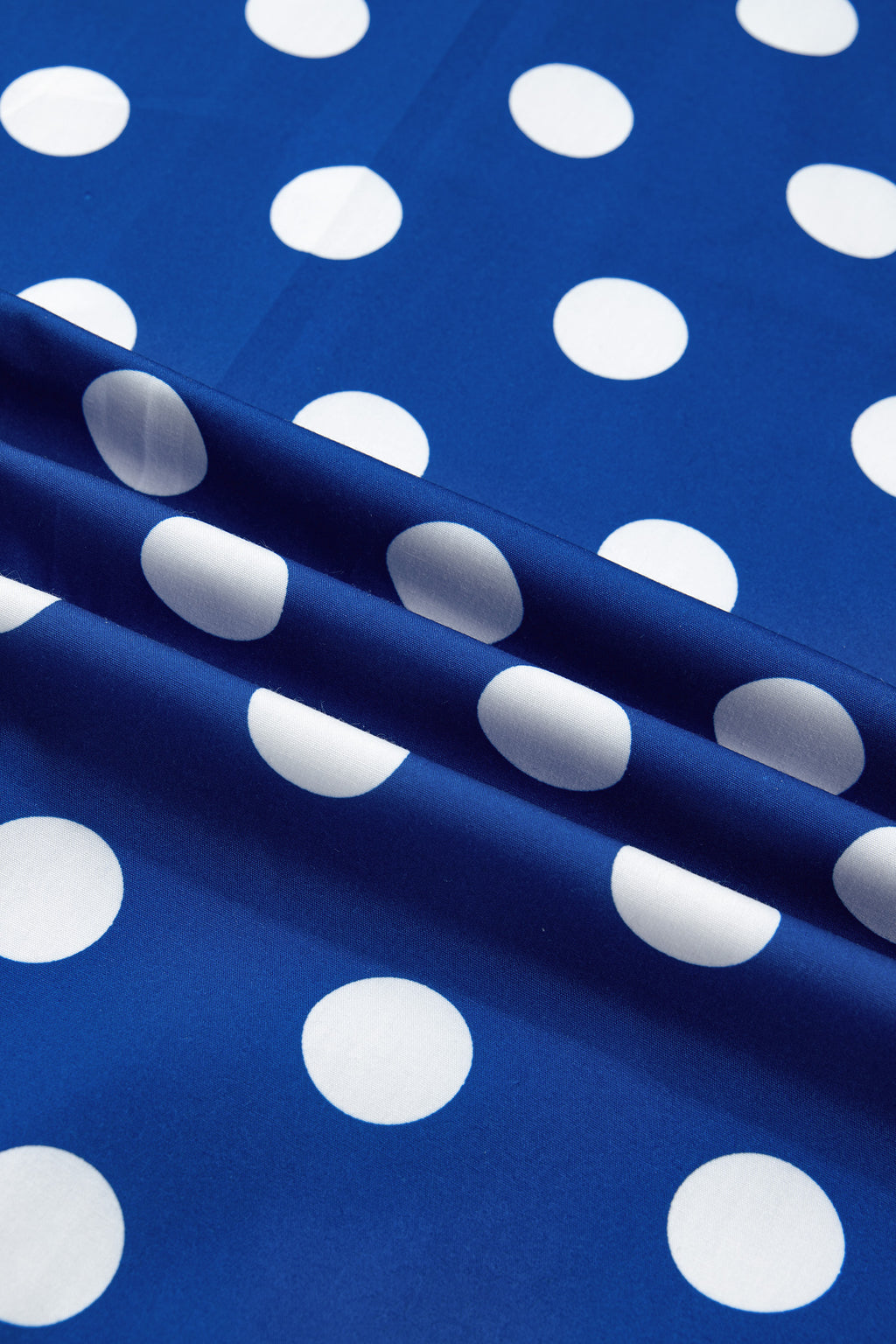 Women's Blue Striped Polka Dot Patchwork High Waist Maxi Dress at LivelyLooks