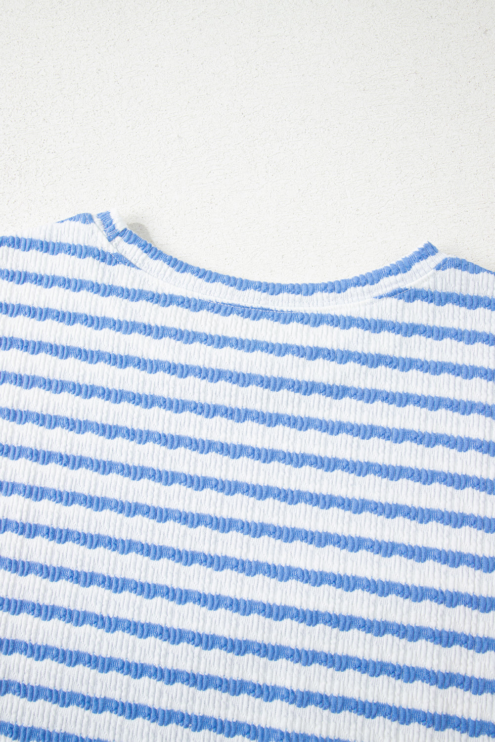 Women's Stripe Knitted Short Sleeve Top & Drawstring Shorts Co-ord S-3XL at LivelyLooks