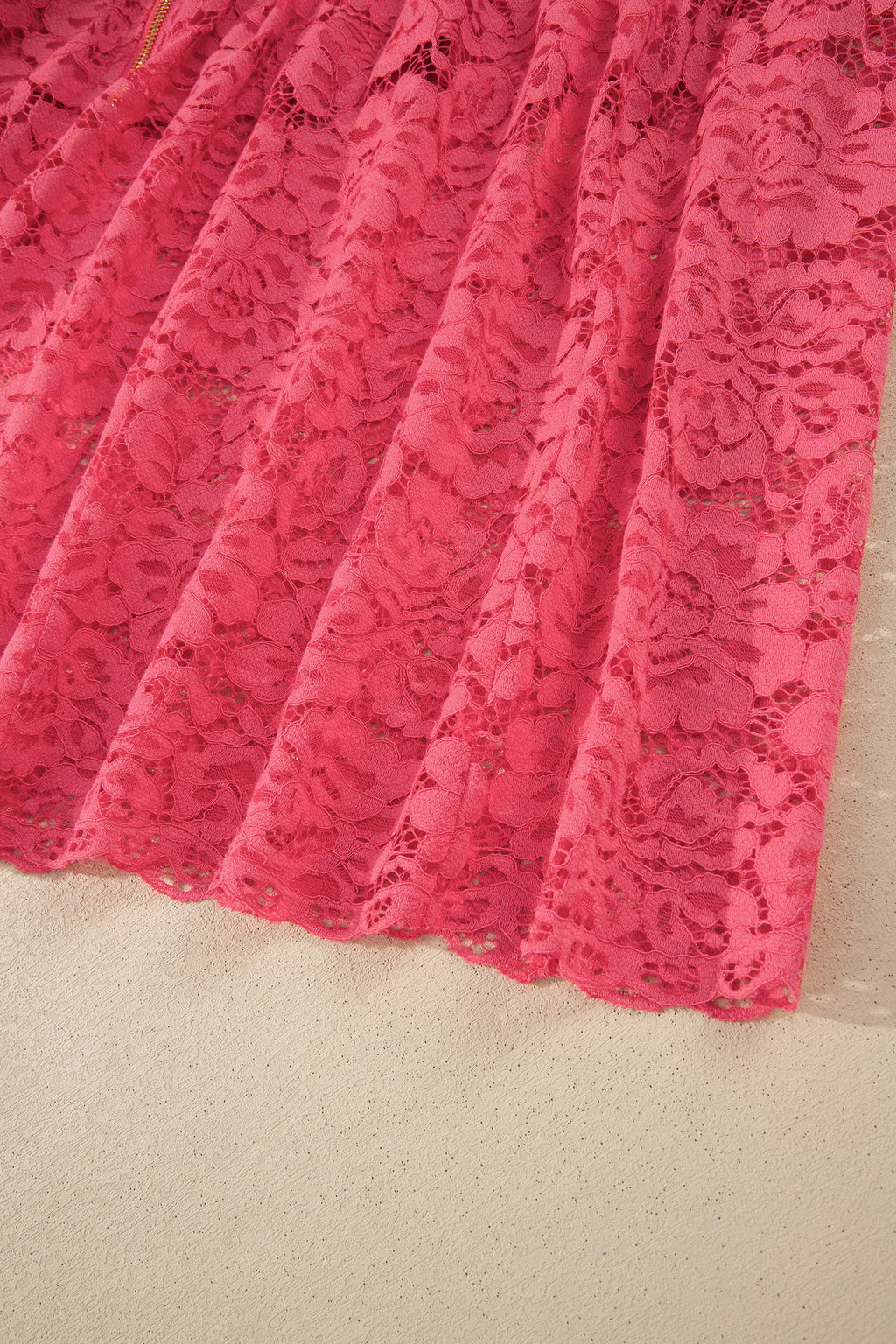 Shop Coral Floral Lace Overlay Smocked Waist V-Neck Sleeveless Maxi Dress S-XL at LivelyLooks