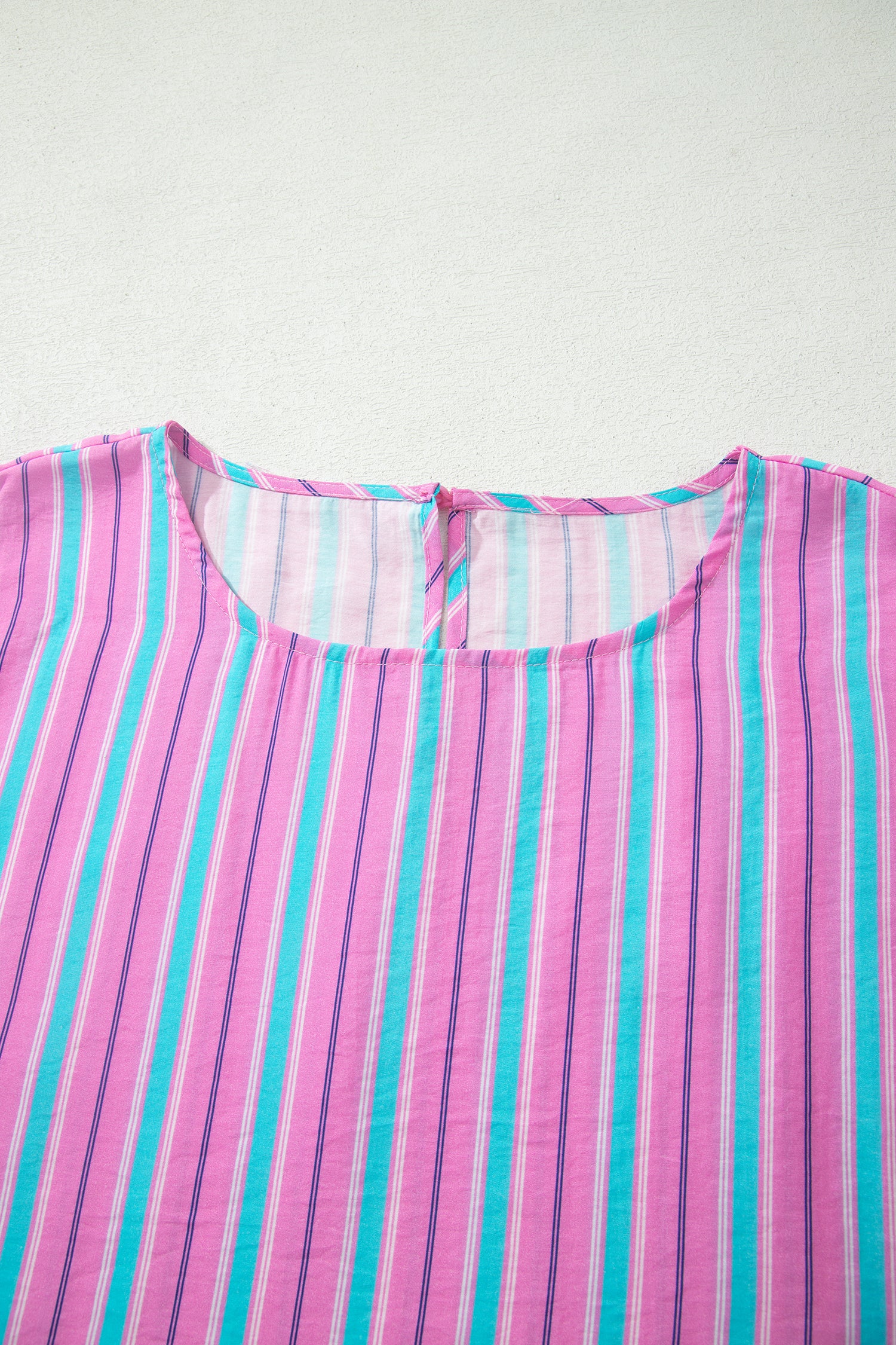 Pink Stripe Dolman Short Sleeve Blouse & Drawstring Loose Shorts Set | UK 8–22