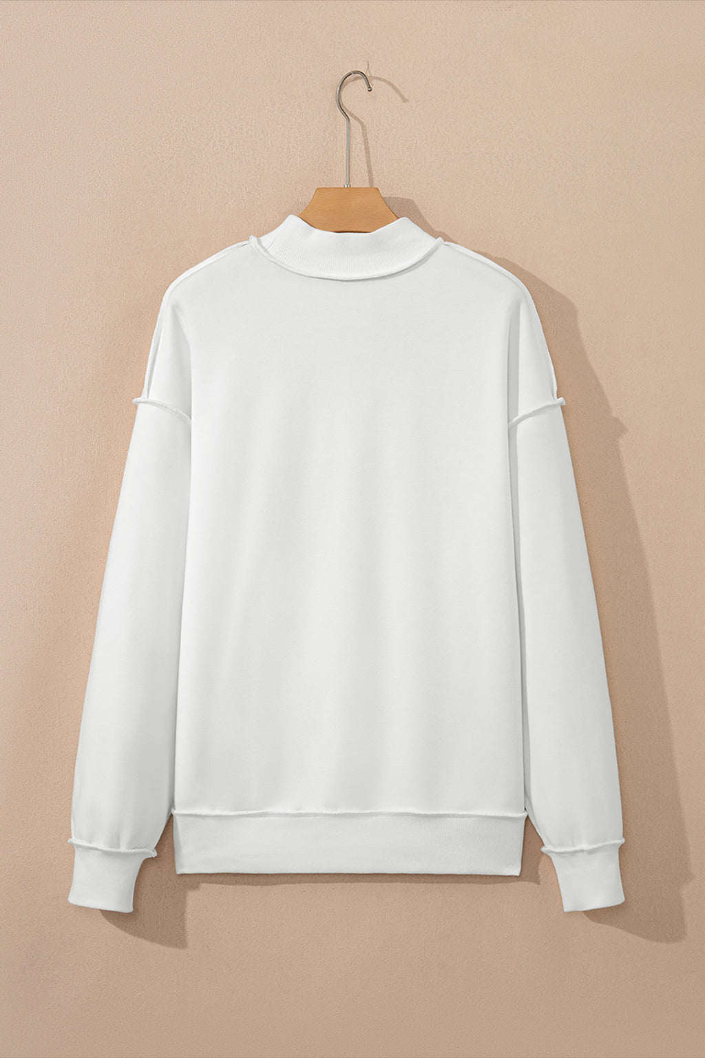 Carrot Oversized Reversible Sweatshirt Drop Shoulder Mock Neck Women S-XL