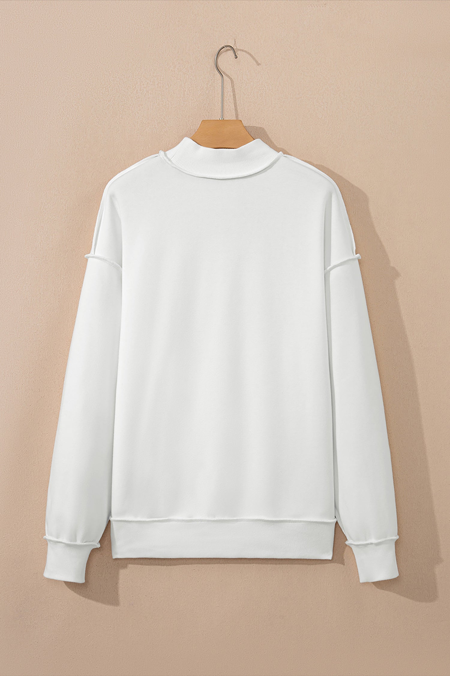 Carrot Oversized Reversible Sweatshirt Drop Shoulder Mock Neck Women S-XL