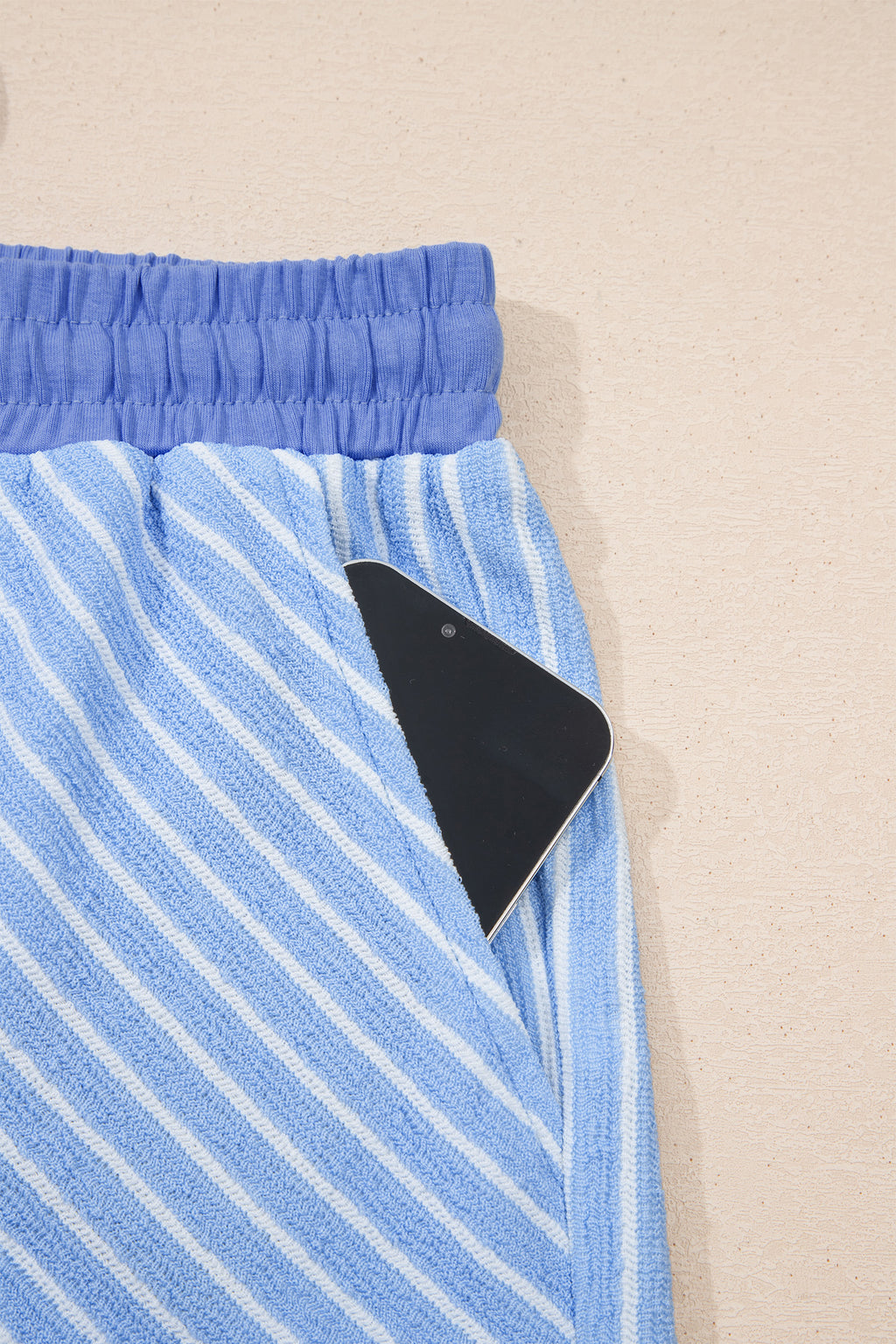 Stripe Crew Neck Tee & Drawstring Cropped Trousers Set | 4 Colours | Sizes 8-22