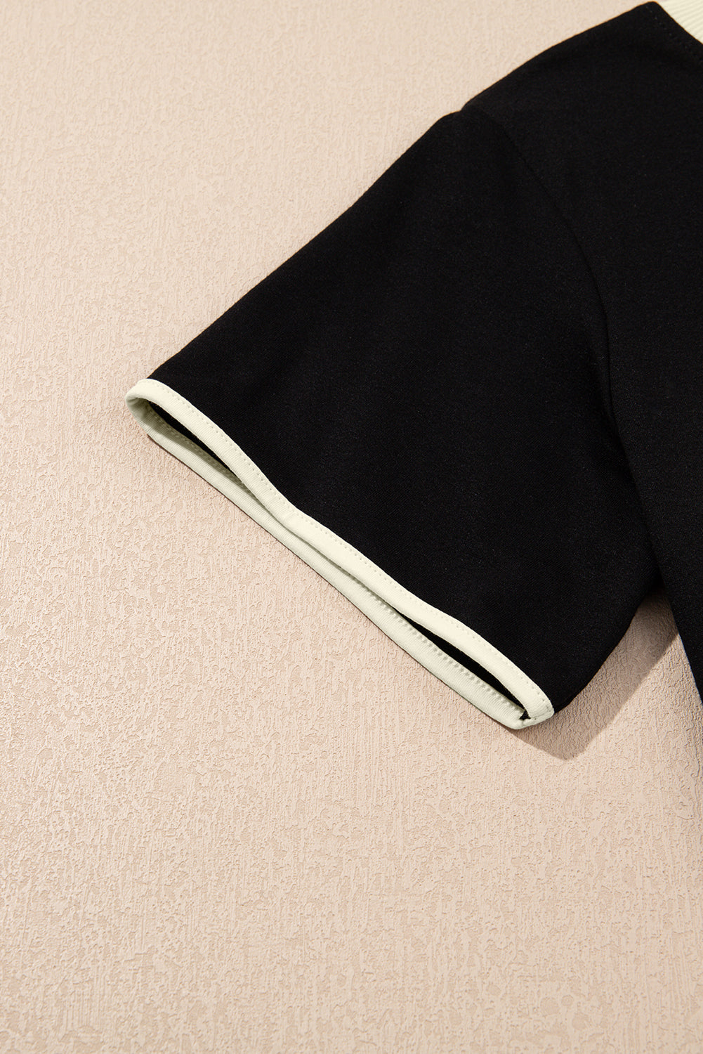Colourblock Drop Shoulder T-Shirt & Skort 2-Piece Set Beige Black Green