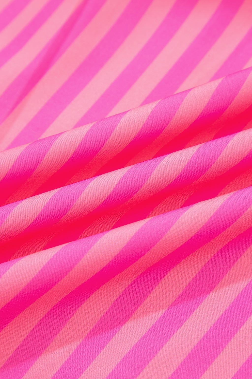 Women's Pink Striped Print Bow Detail Puff Sleeve Mini Dress S-XL at LivelyLooks