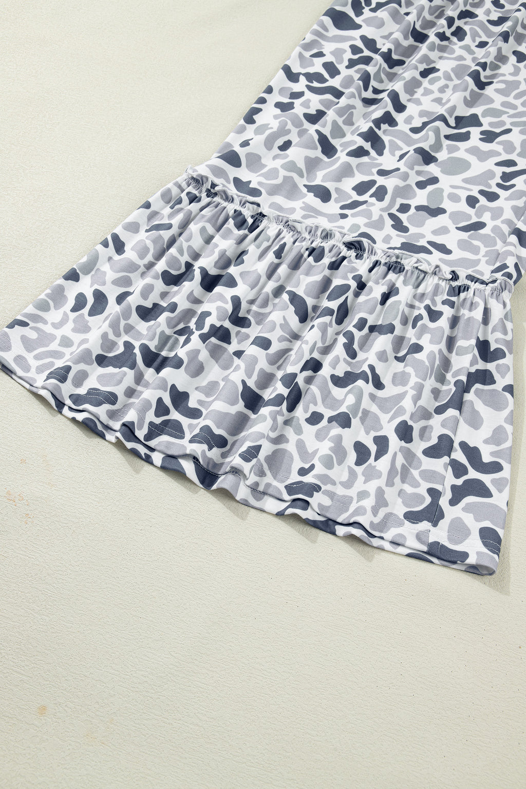 Camo Print Wide Leg Casual Trousers | Beige, Brown & Multicolour