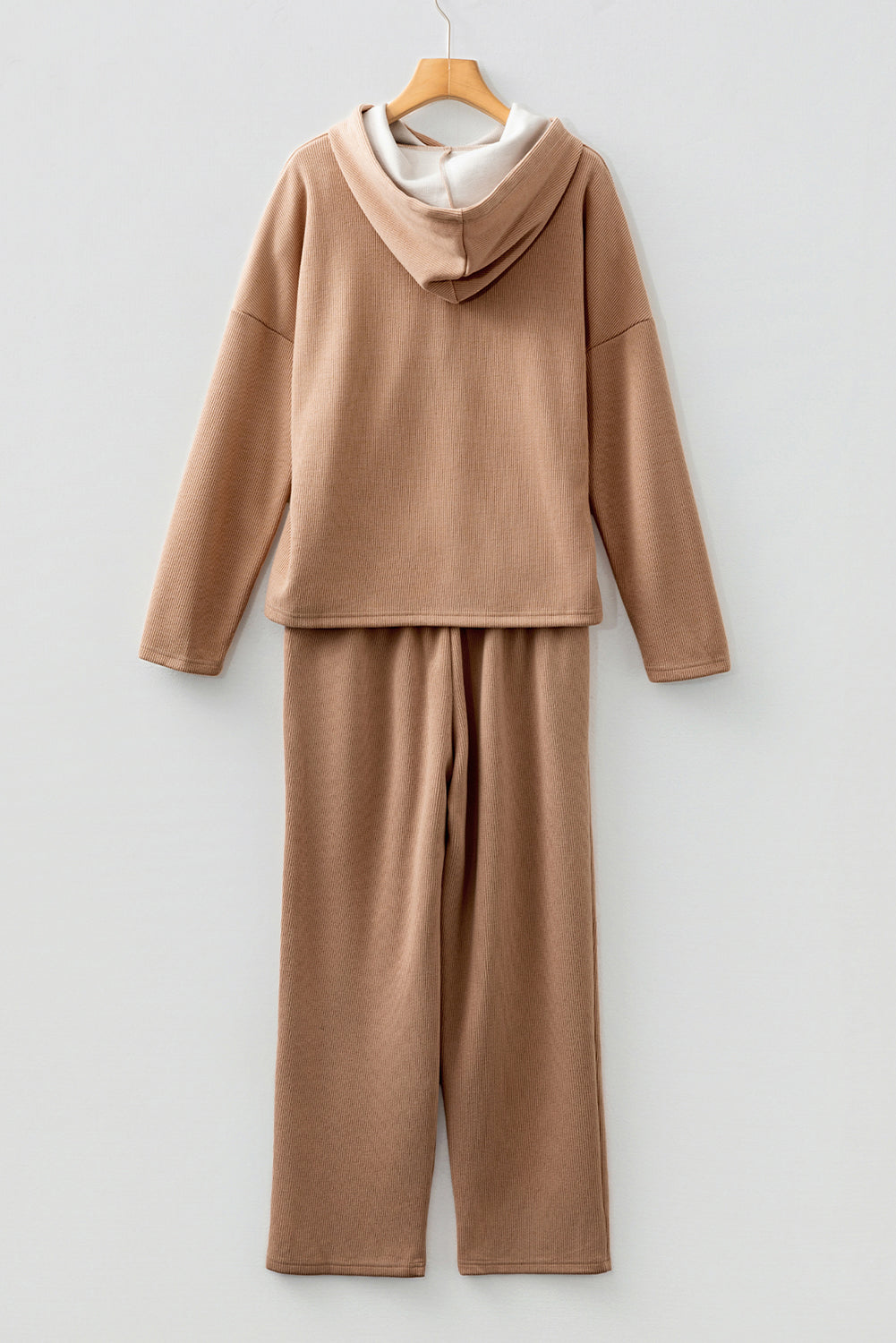 Leopard Drawstring Corduroy Co-ord Hoodie & High Waist Pants UK 8-22