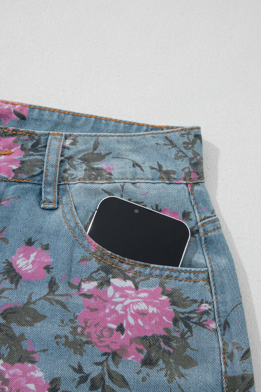Shop Blue Garden Floral Print Bootcut Jeans | UK Sizes 6-18 at LivelyLooks