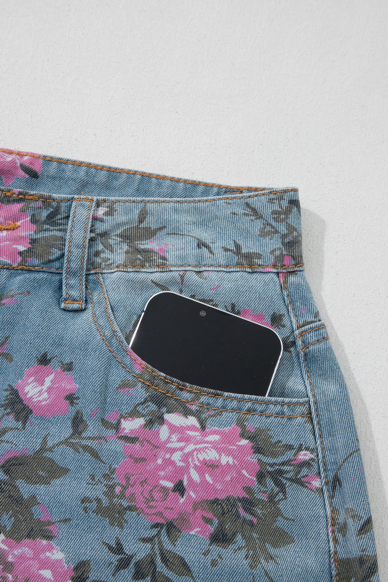 Shop Blue Garden Floral Print Bootcut Jeans | UK Sizes 6-18 at LivelyLooks