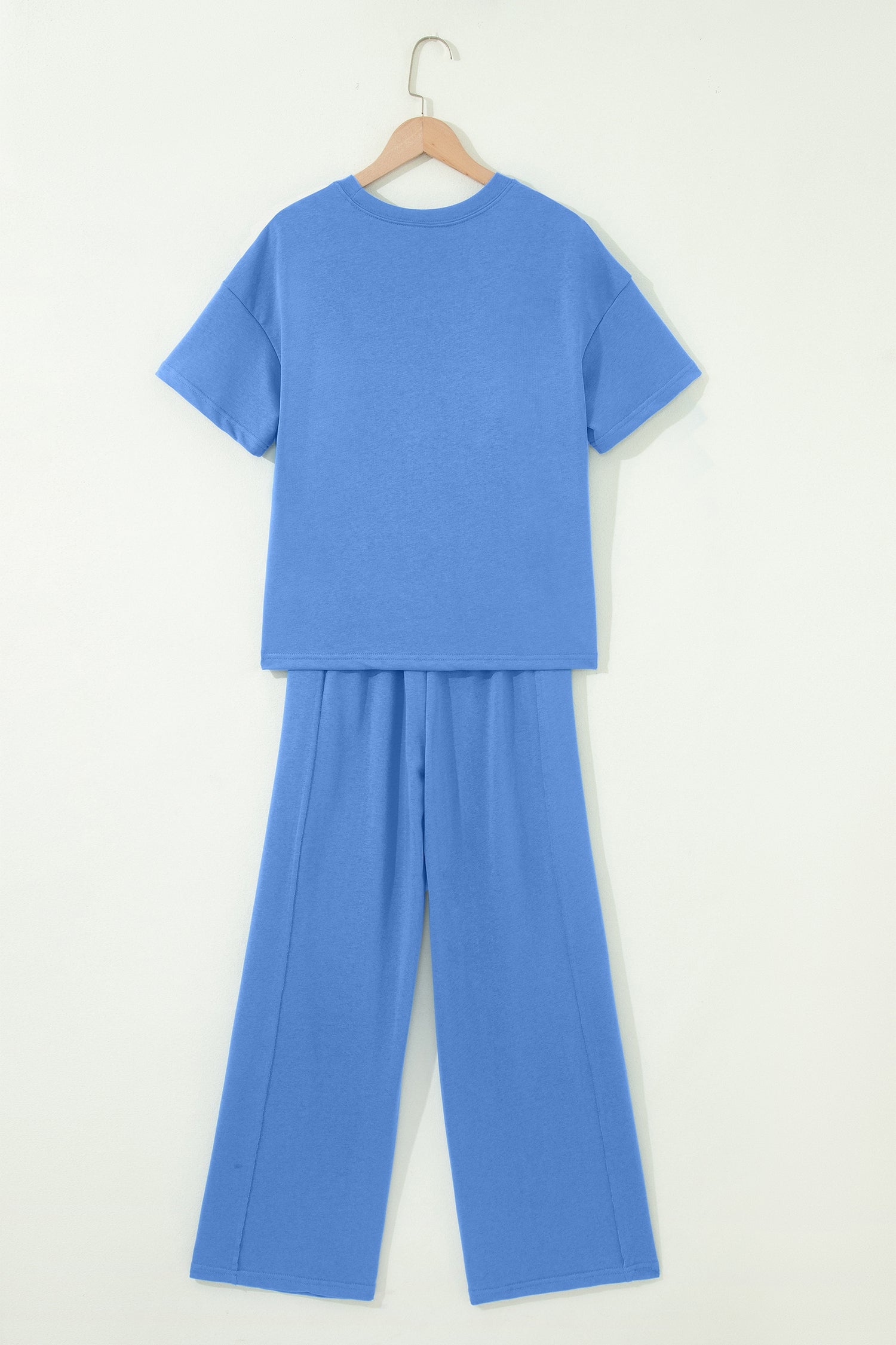 Solid Oversized Tee & Pocketed Wide Leg Trousers Set | 3 Colours | Sizes 8-22