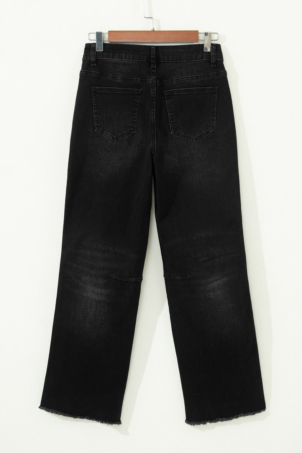 Shop Frayed Cropped Straight Leg Jeans UK 8-20 at LivelyLooks