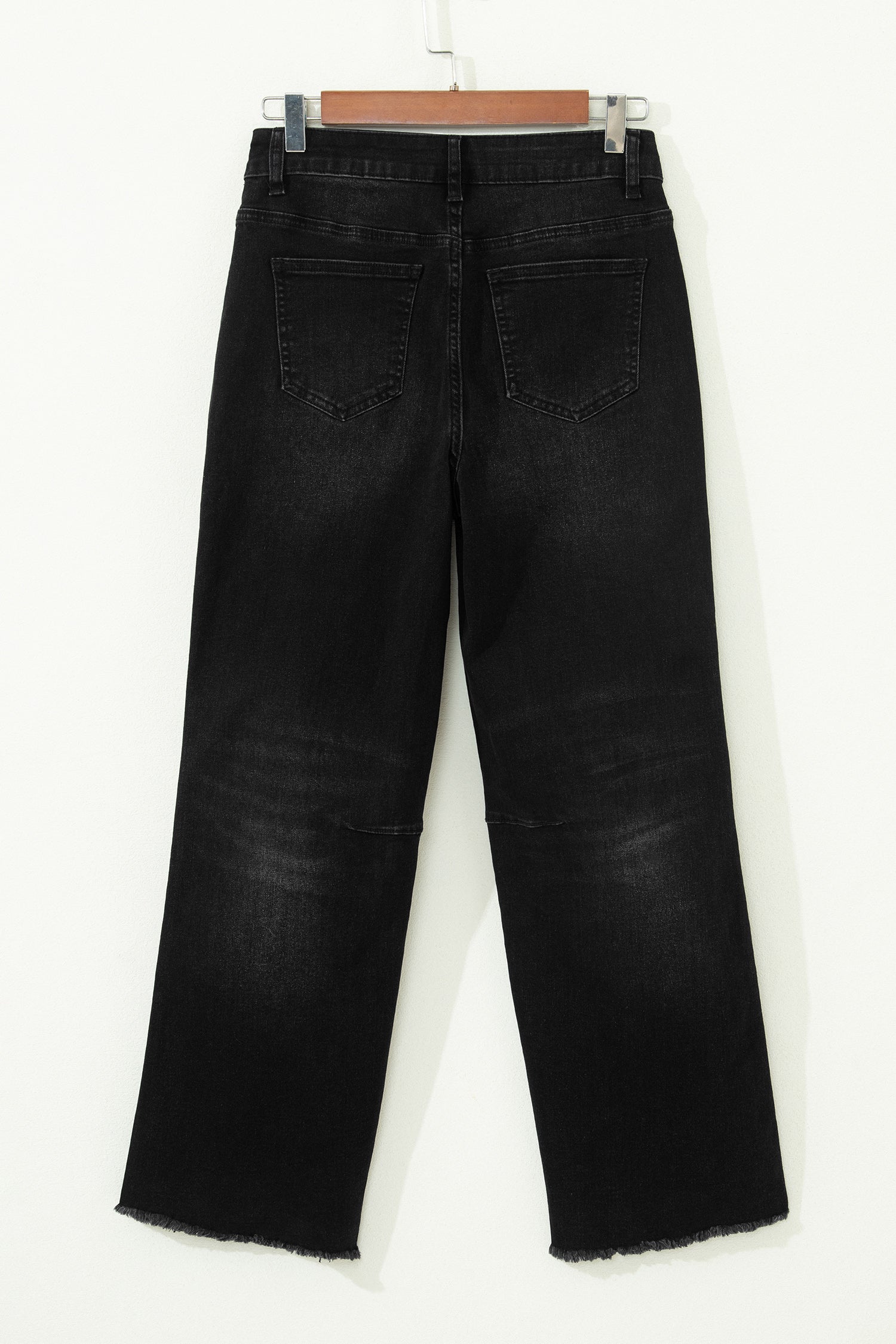 Shop Frayed Cropped Straight Leg Jeans UK 8-20 at LivelyLooks