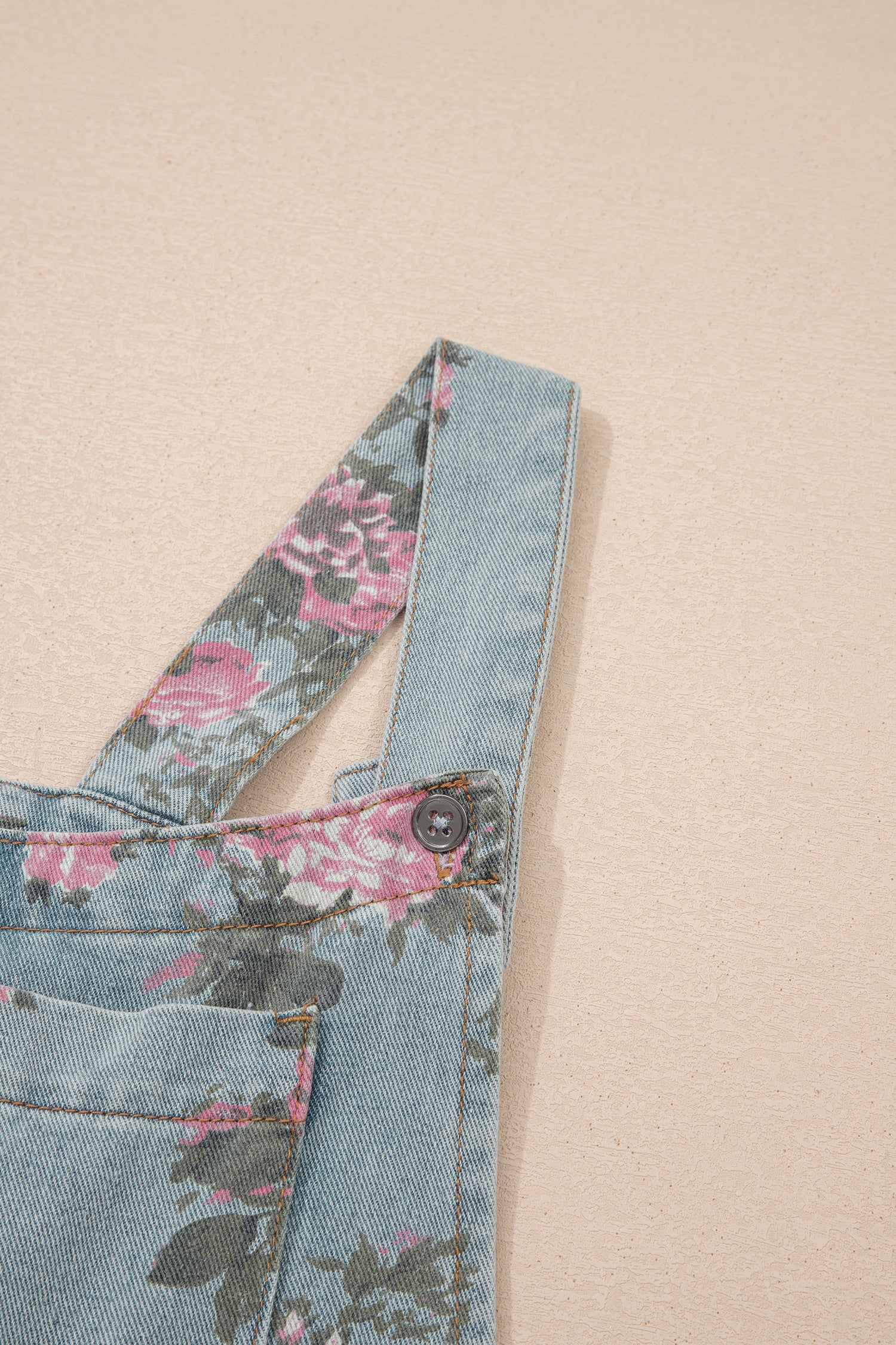 LivelyLooks Floral Print Pleated High Waist Wide Leg Denim Jumpsuit | S-XL women's fashion