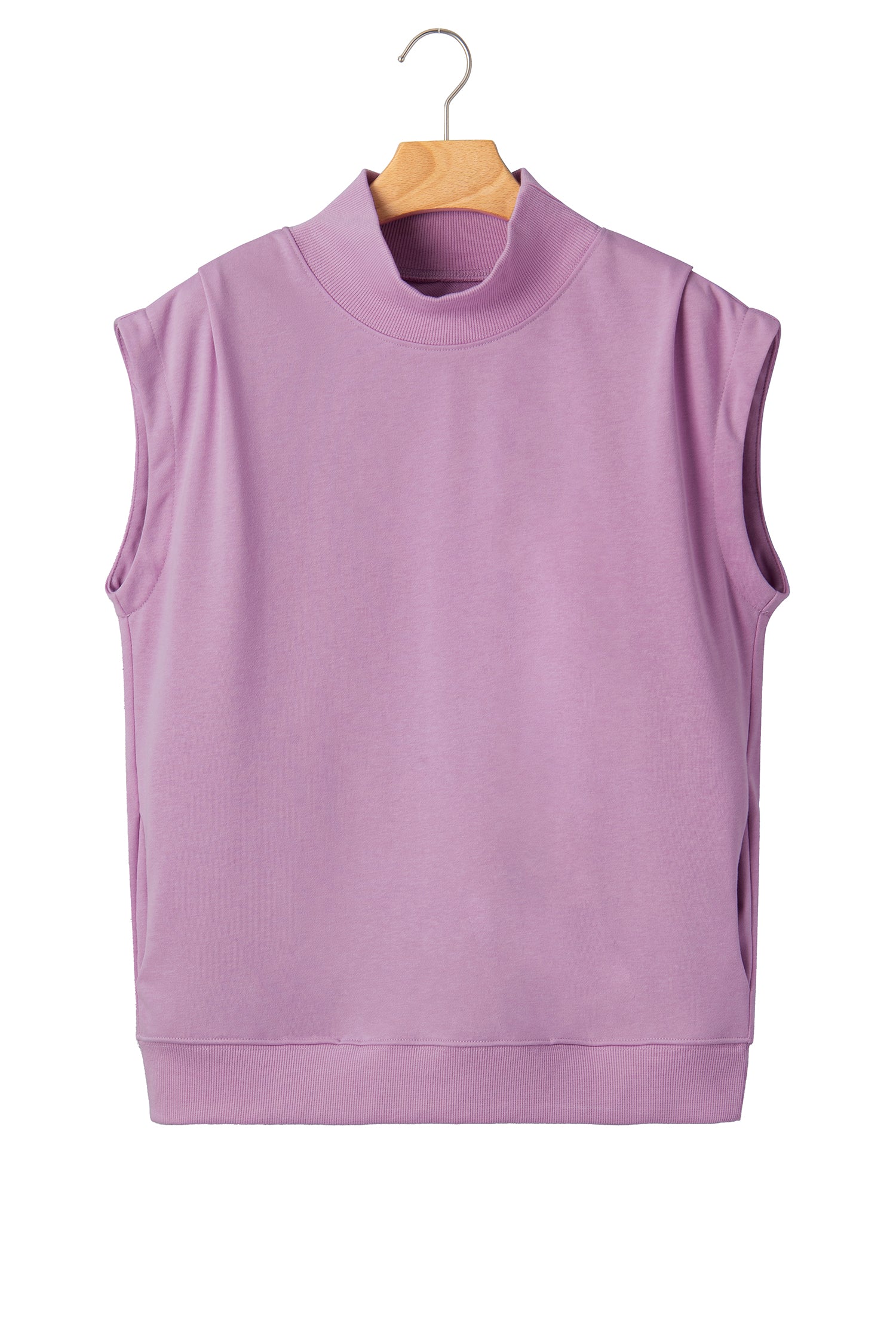 High Neck Cap Sleeve Loose Top White Pink Mint Green Grey Myosotis Orange Black S-XL