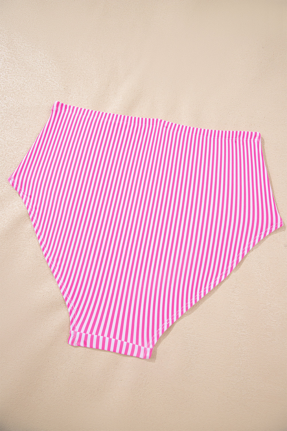LivelyLooks Pink Stripe Knot Strap High Waist 2-Piece Bikini Set XS-2XL women's fashion