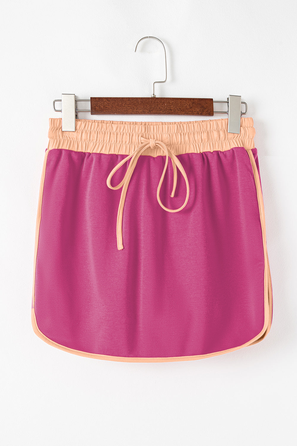 Shop Colour Contrast Loose Pullover & Lace-Up Waist Skort Set S-XL at LivelyLooks