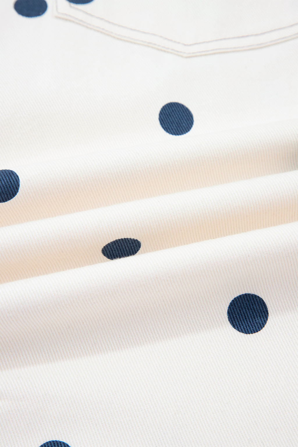 Polka Dot Denim Barrel Overalls Jumpsuit | Cream Beige Pink UK 8–22