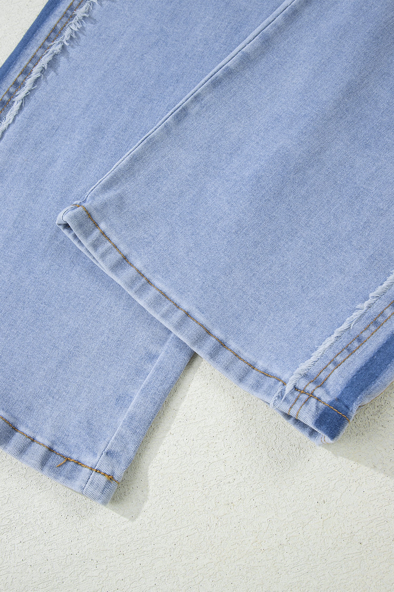 Women's Women's Patchwork Shift Jeans Contrast Stripe Frayed Side Panel Sizes 4-16 at LivelyLooks