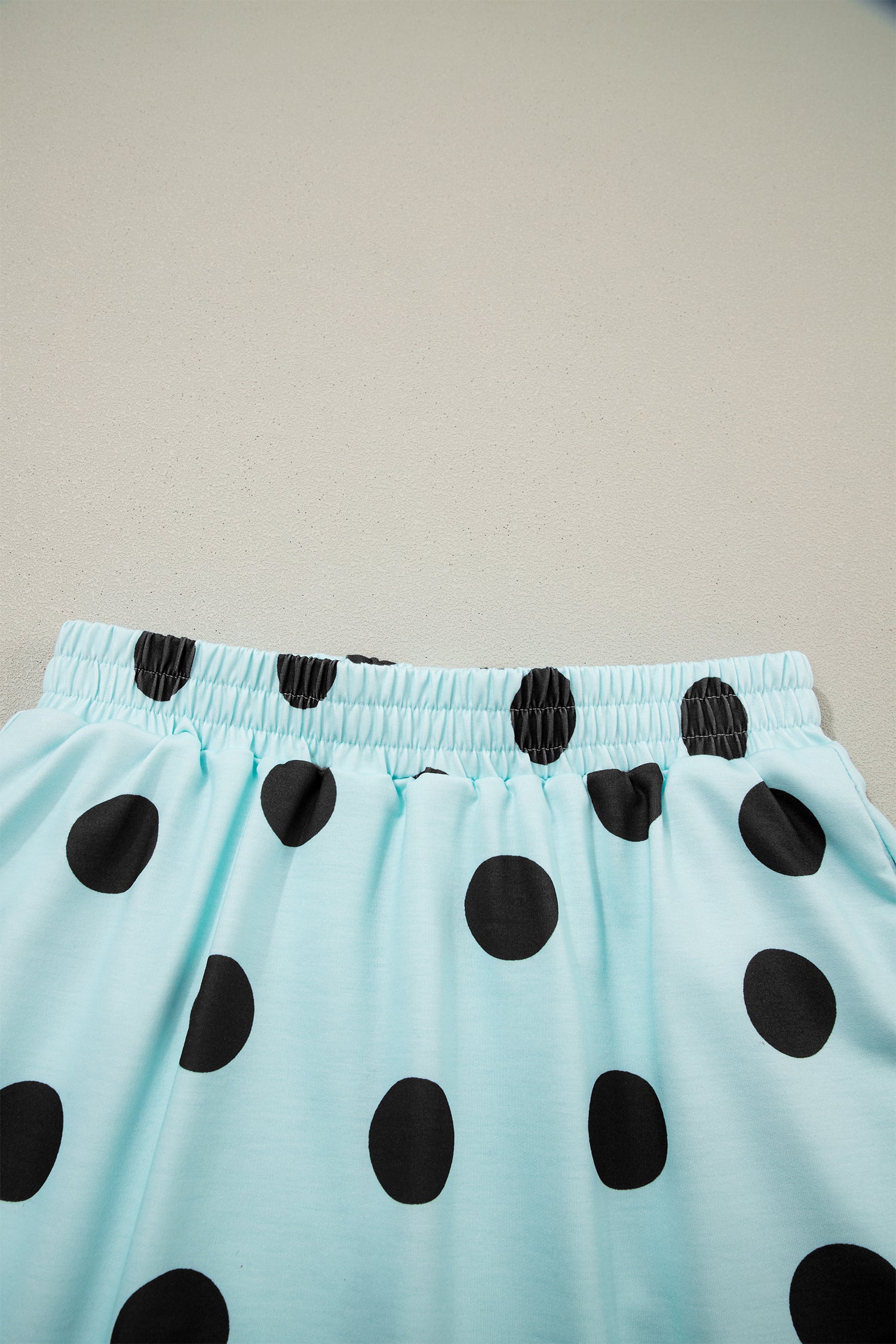 Polka Dot Short Sleeve Top & Casual Skort 2pcs Outfit | White, Pink & Sky Blue
