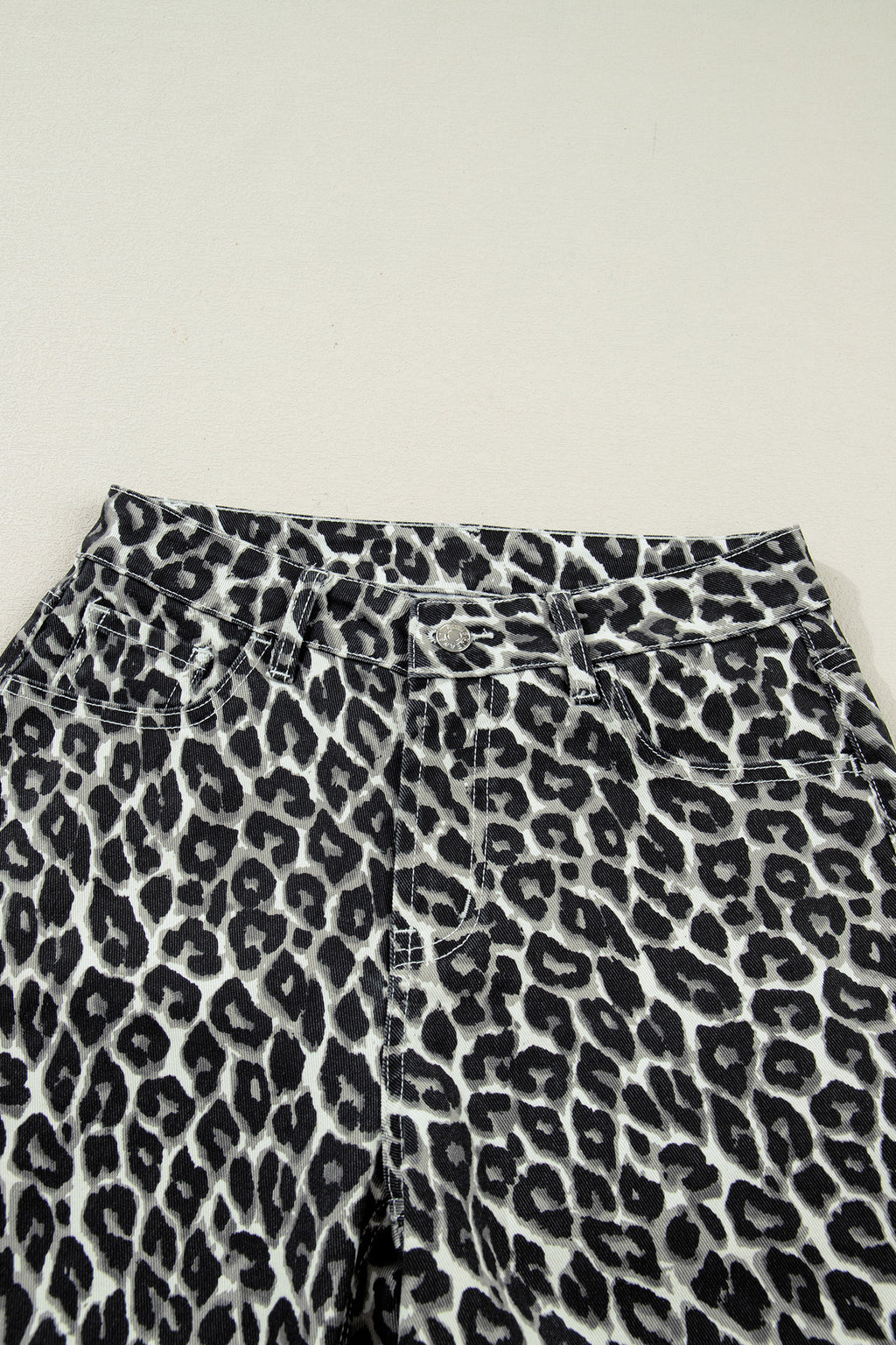 Shop Black Leopard Print Barrel Jeans UK 8-20 at LivelyLooks