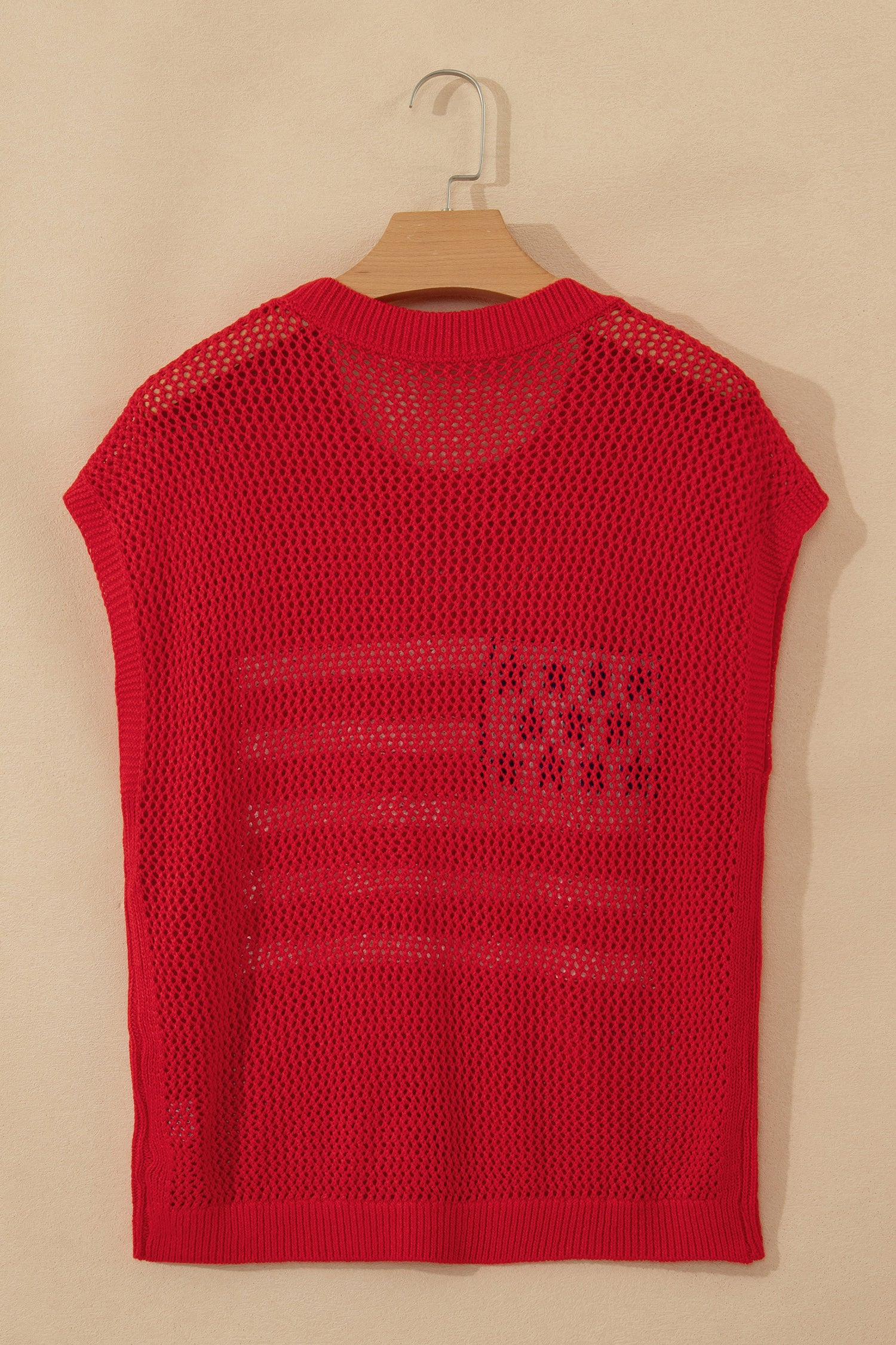 LivelyLooks Fiery Red Flag Graphic Short Sleeve Sweater Top women's fashion