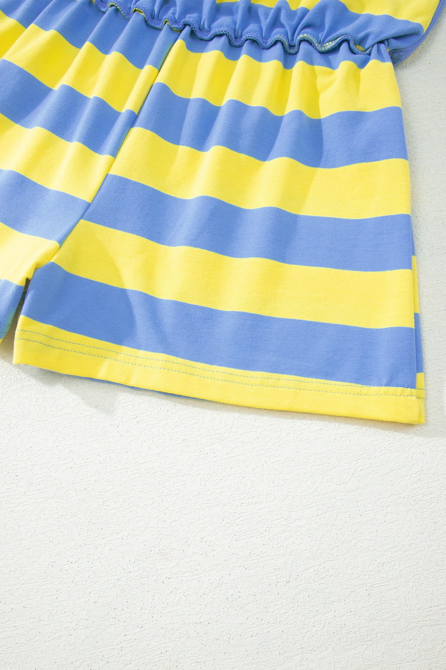 Striped Dolman Tee & Drawstring Skort Set – Pink, Rose & Yellow