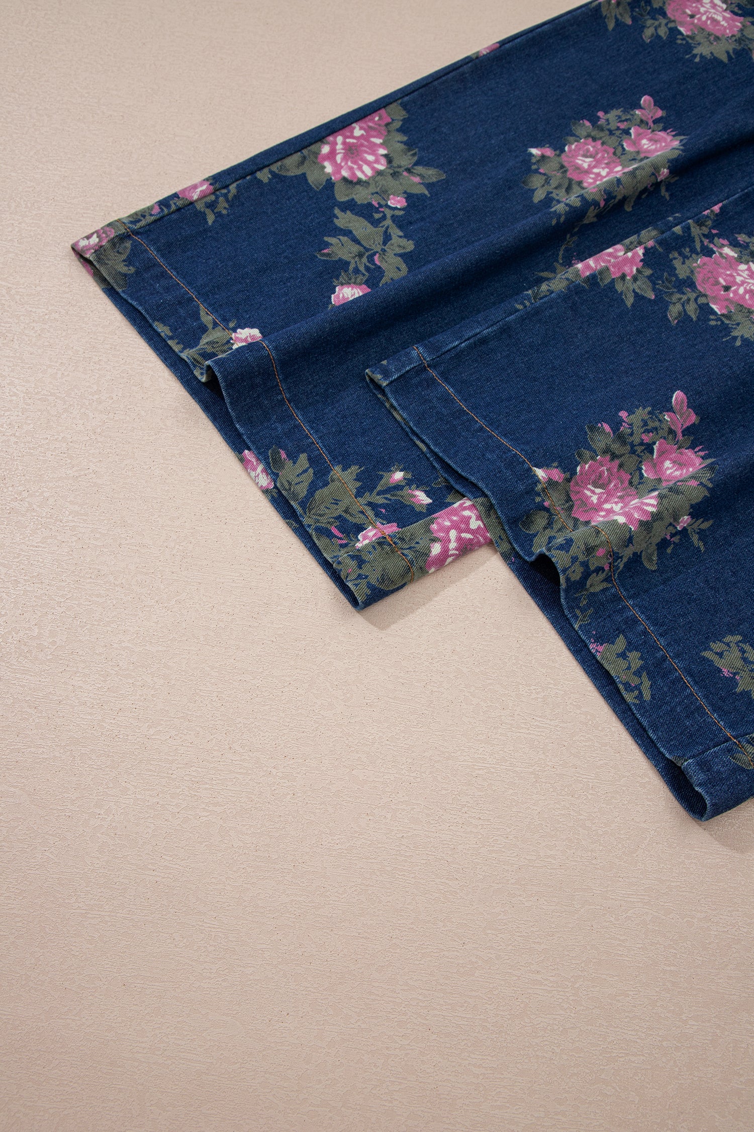 LivelyLooks Floral Print Pleated High Waist Wide Leg Denim Jumpsuit | S-XL women's fashion