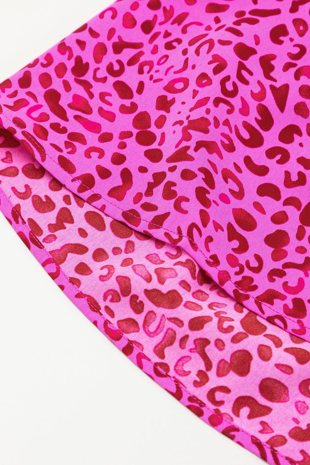 LivelyLooks Pink Leopard Print Ruffled Trim Tiered Maxi Dress Animal Pattern Casual Sundress women's fashion
