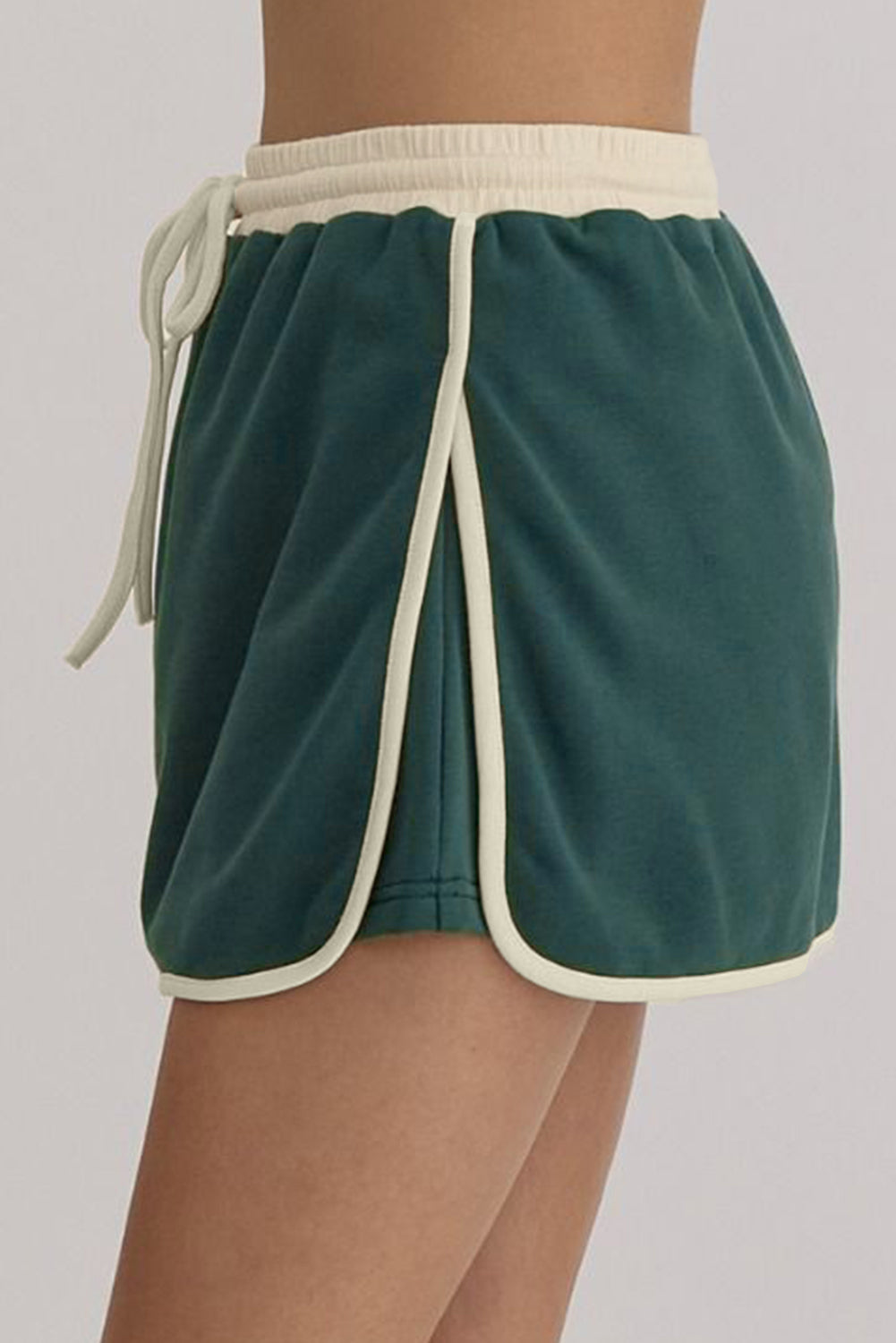 Shop Colour Contrast Loose Pullover & Lace-Up Waist Skort Set S-XL at LivelyLooks