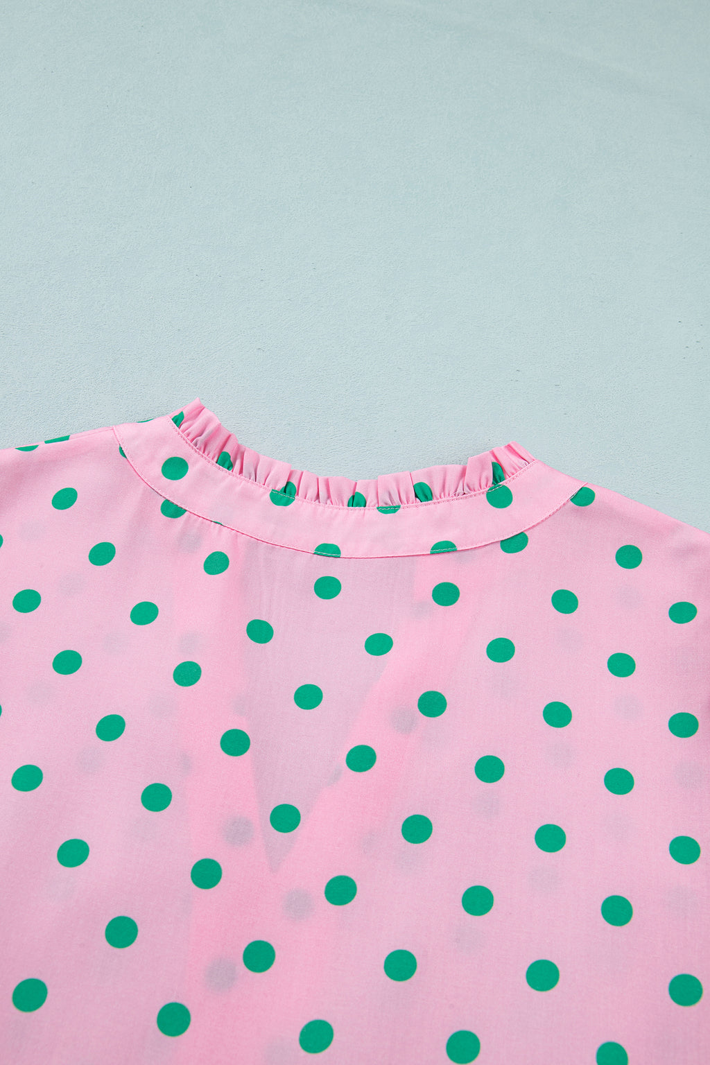 Pink Polka Dot Print V Neck Short Sleeve Tiered Mini Dress | UK 8–22