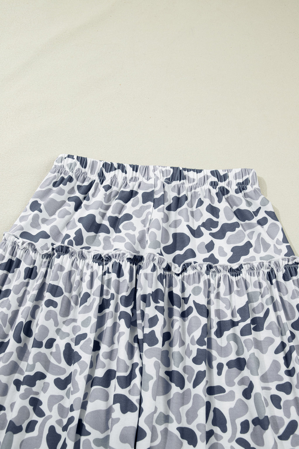 Camo Print Wide Leg Casual Trousers | Beige, Brown & Multicolour