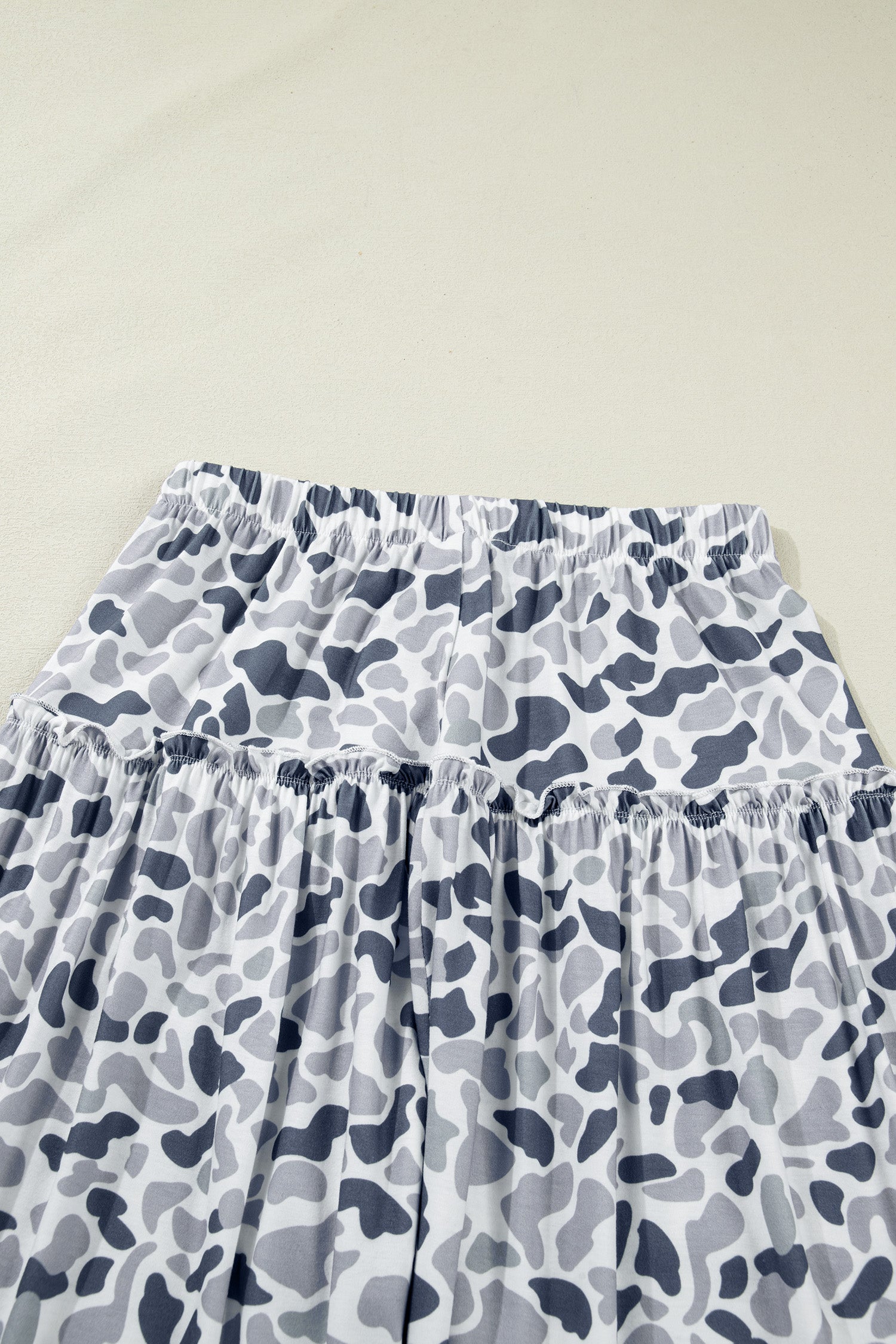 Camo Print Wide Leg Casual Trousers | Beige, Brown & Multicolour