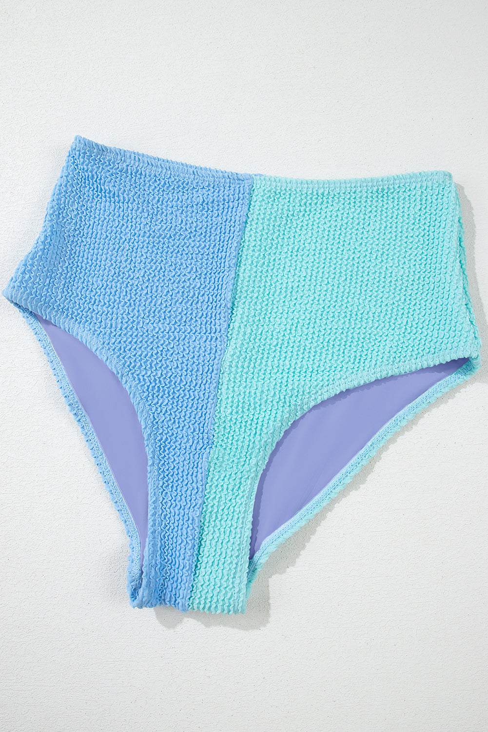 Corded Colour Block Square Neck High Waist Bikini Set S-2XL