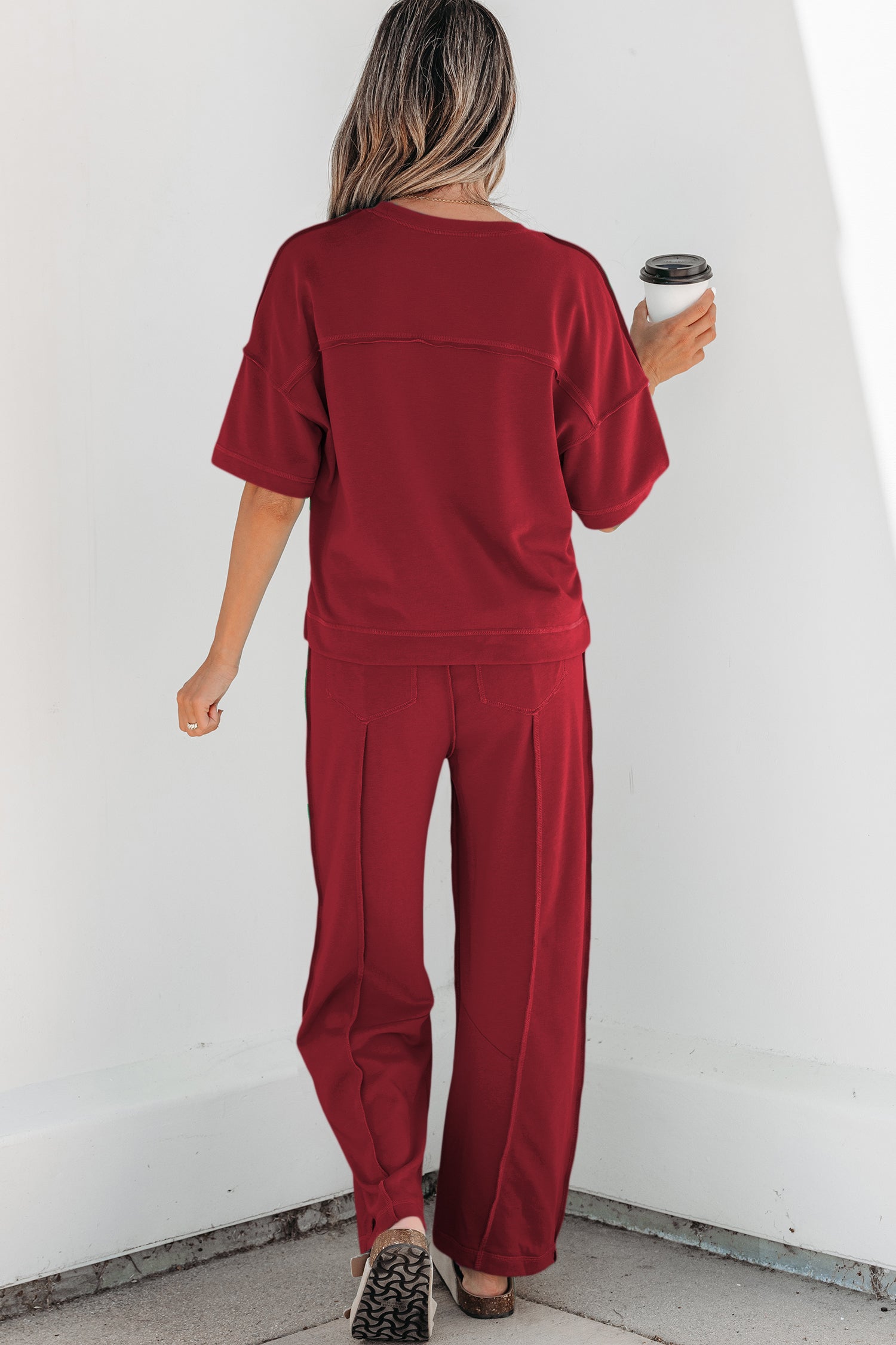 Drop Shoulder Boxy Tee & Barrel Pants Co-ord Set | Multiple Colours | UK 8–26