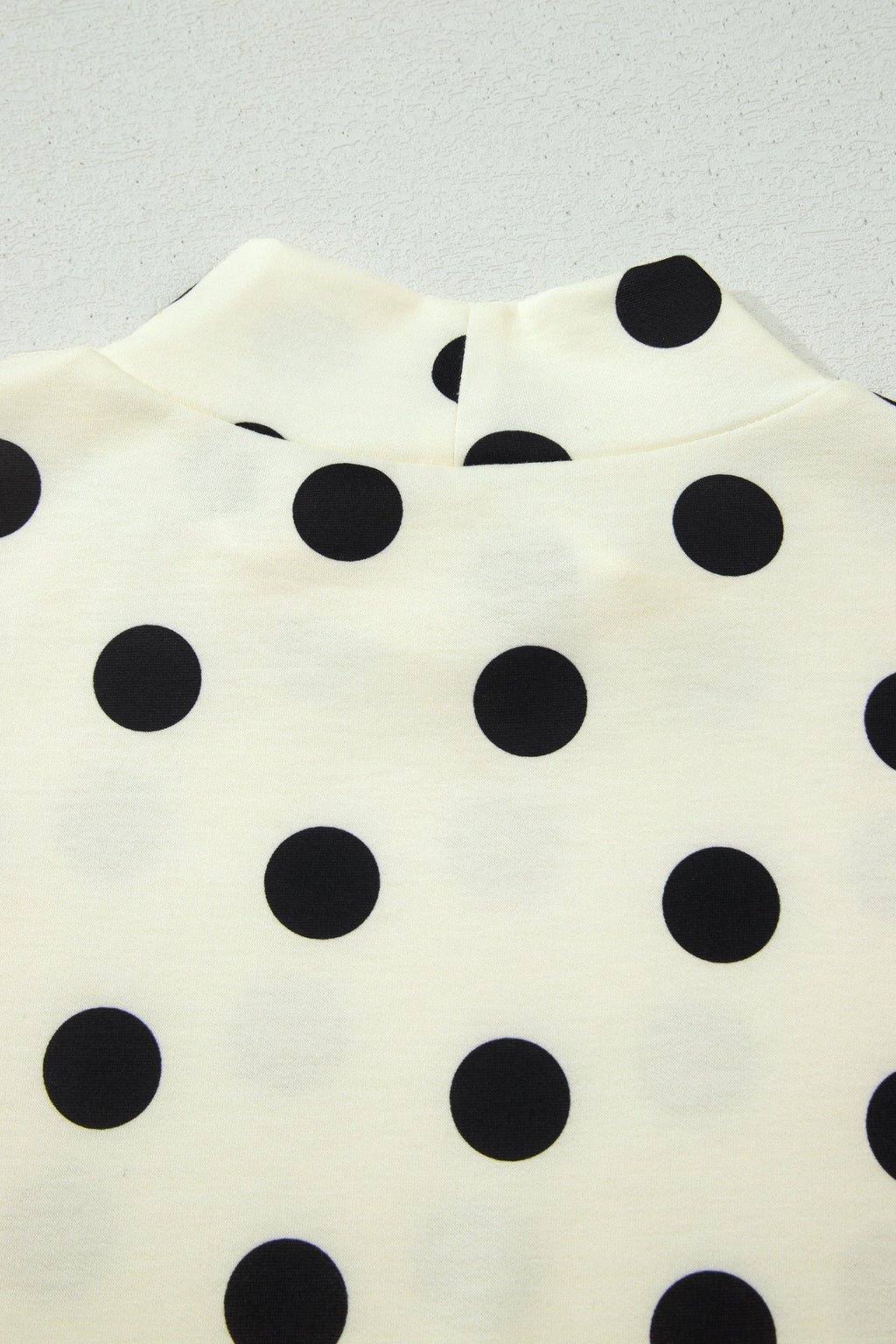 Beige Polka Dot High Neck Dolman Tunic Top | Sizes 8-22