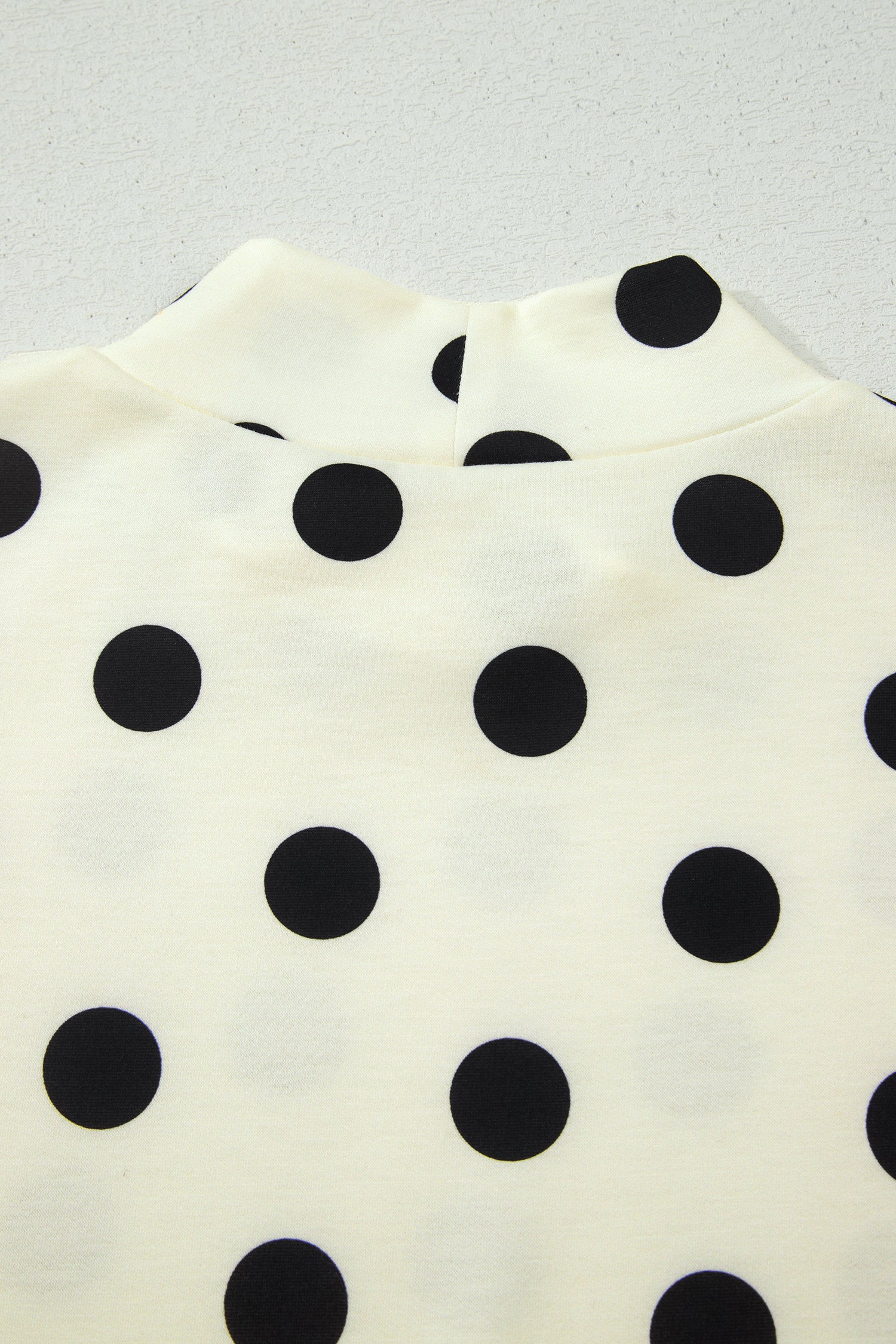 Beige Polka Dot High Neck Dolman Tunic Top | Sizes 8-22