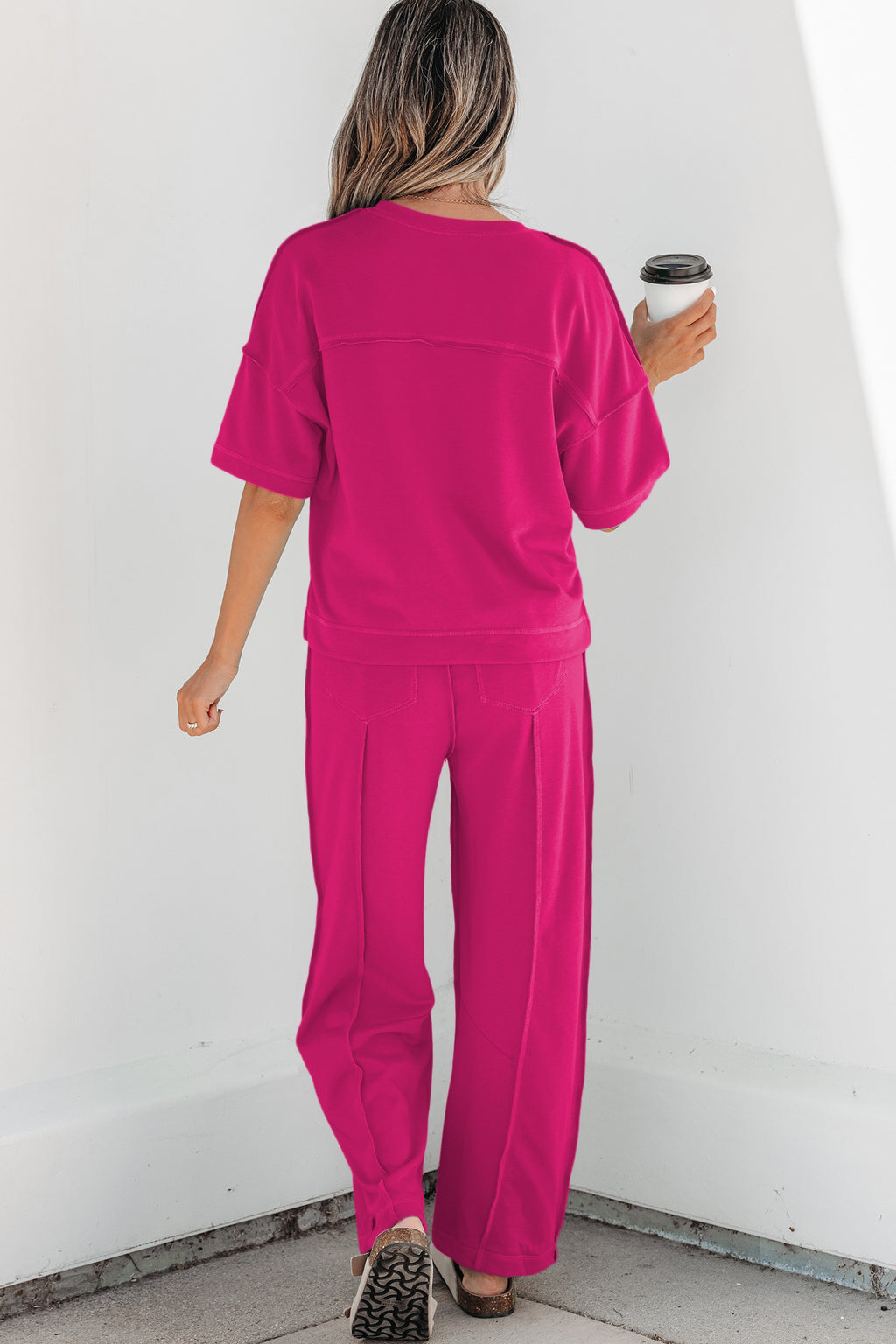 Drop Shoulder Boxy Tee & Barrel Pants Co-ord Set | Multiple Colours | UK 8–26