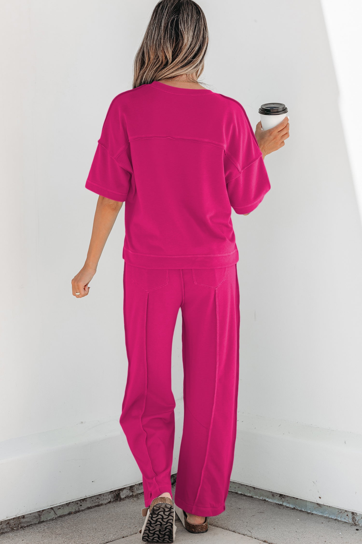 Drop Shoulder Boxy Tee & Barrel Pants Co-ord Set | Multiple Colours | UK 8–26