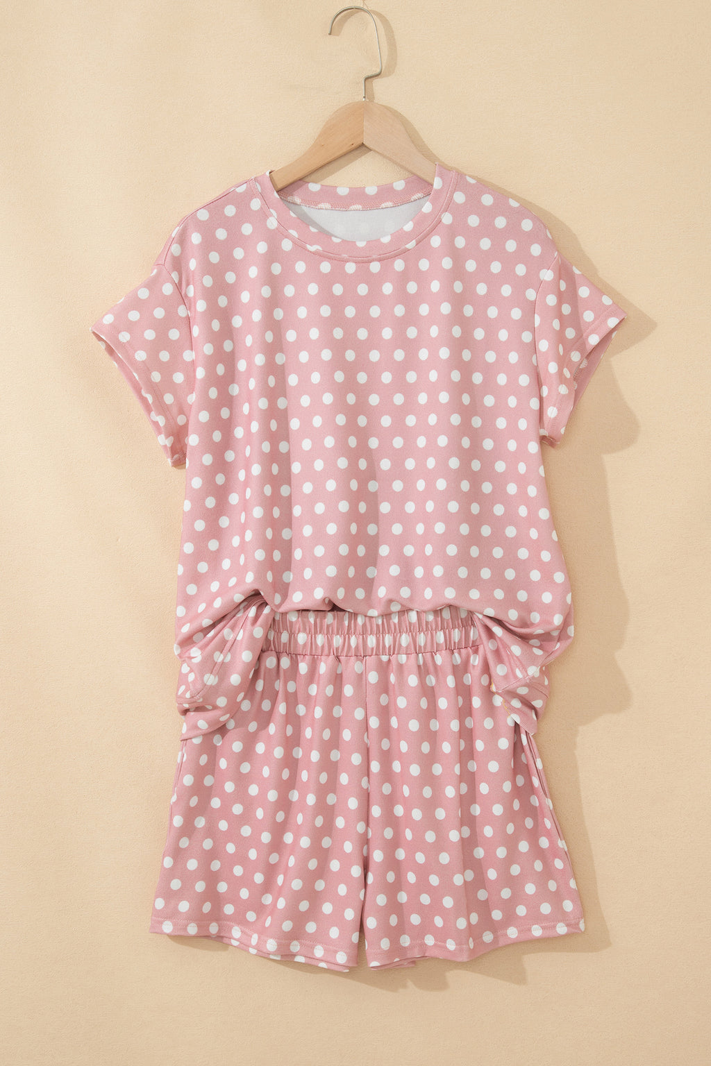 LivelyLooks Polka Dot Print Short Sleeve Top & Shorts Co-ord Set S-2XL women's fashion