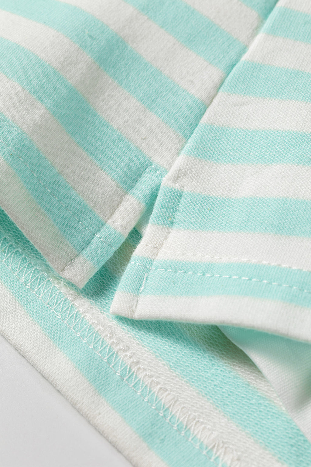 Green Stripe Ribbed Colour Block Half Sleeve Top & Mini Skort Set | UK 8–22