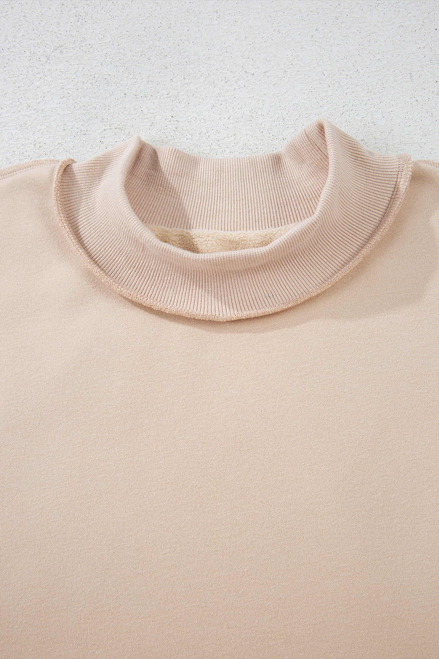 Carrot Oversized Reversible Sweatshirt Drop Shoulder Mock Neck Women S-XL