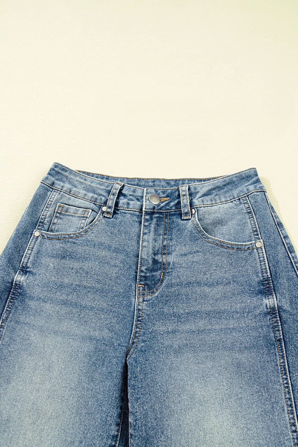 Women's Women's Vintage Washed Shift Jeans Seam Detail Wide Leg Sizes 4-16 at LivelyLooks